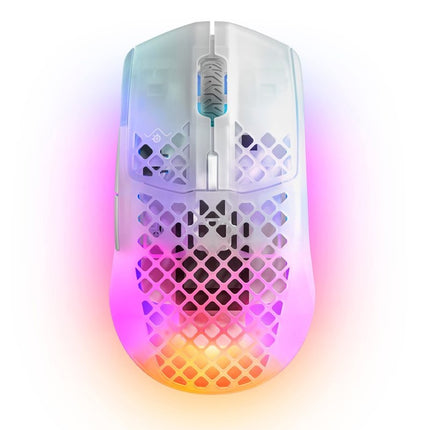 SteelSeries Aerox 3 (2022) Ultra Lightweight RGB Wireless Gaming Mouse - Ghost