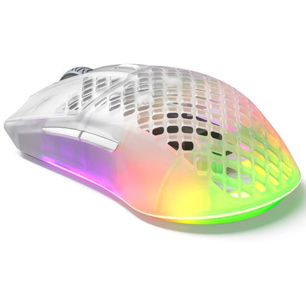 SteelSeries Aerox 3 (2022) Ultra Lightweight RGB Wireless Gaming Mouse - Ghost