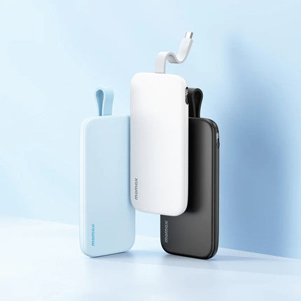 Momax iPower PD 3 Battery Pack with Type-C Cable Built-in 10000mAh - Black