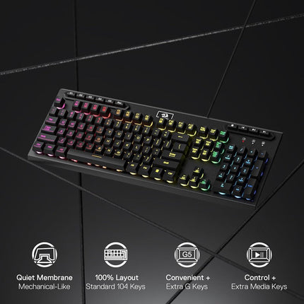 Redragon ADITYA K513 Membrane Gaming Keyboard - Black