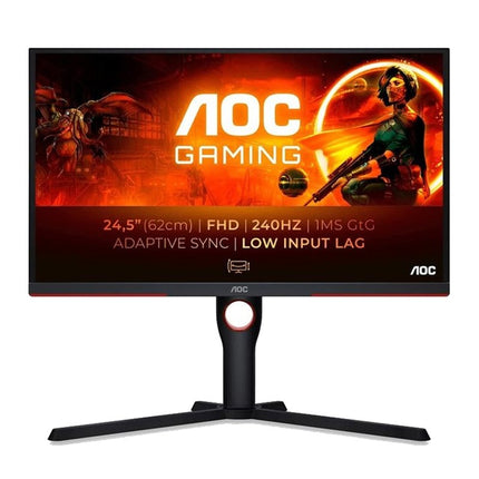 AOC 25G3ZM 24.5" FHD VA, 240Hz, 0.5ms AMD Freesync Premium Gaming Monitor - Black