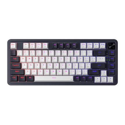 Redragon K673 PRO 75% Wireless Gasket RGB Gaming Keyboard - White / Black