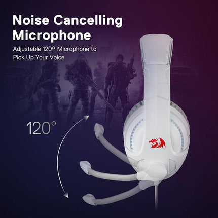 Redragon Cronus wired heaset,white