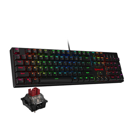 Redragon SURARA K582 RGB Wired Mechanical Gaming Keyboard (Quiet-Red Switches) - Black