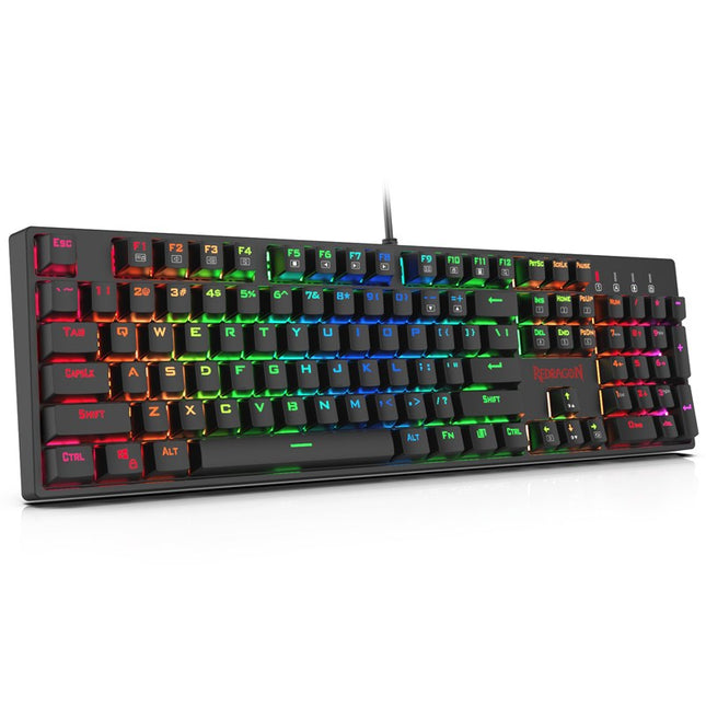 Redragon SURARA K582 RGB Wired Mechanical Gaming Keyboard (Quiet-Red Switches) - Black