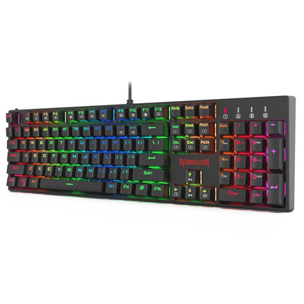 Redragon SURARA K582 RGB Wired Mechanical Gaming Keyboard (Quiet-Red Switches) - Black