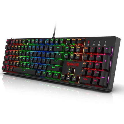 Redragon SURARA K582 RGB Wired Mechanical Gaming Keyboard (Quiet-Red Switches) - Black