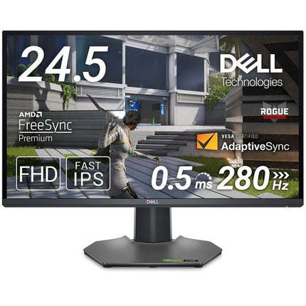 Dell G2524H 25" FHD Fast IPS, 280Hz, 0.5ms, HDMI 2.1, AMD FreeSync Premium, G-SYNC Compatible Gaming Monitor - Black