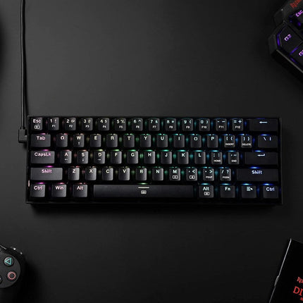 Redragon K630 Dragonborn Wired RGB Mechanical Gaming Keyboard (Red Switch) - Black