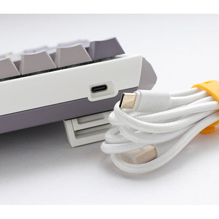 Ducky One 3 Mini Hot-Swap Wired RGB Mechanical Gaming Keyboard Blue Switch (Arabic Layout) - Mist Grey