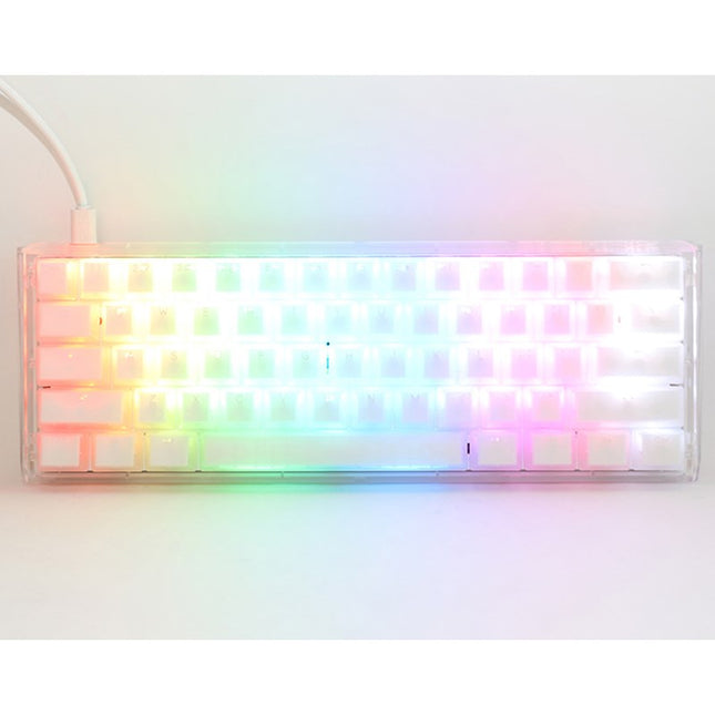 Ducky One 3 Mini Hot-Swap Wired RGB Mechanical Gaming Keyboard Blue Switch (Arabic Layout) - Aura White
