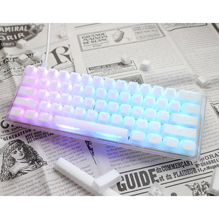 Ducky One 3 Mini Hot-Swap Wired RGB Mechanical Gaming Keyboard Blue Switch (Arabic Layout) - Aura White