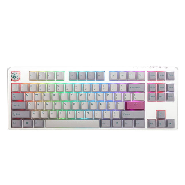 Ducky One 3 TKL Hot-Swap Wired RGB  Mechanical Gaming Keyboard Blue Switch (Arabic Layout) - Mist Grey
