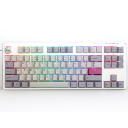 Ducky One 3 TKL Hot-Swap Wired RGB  Mechanical Gaming Keyboard Blue Switch (Arabic Layout) - Mist Grey