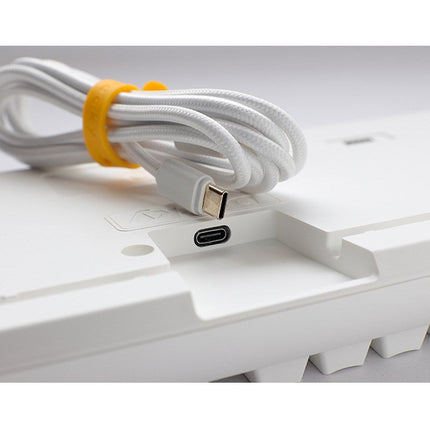 Ducky One 3 Full-Size Hot-Swap Wired RGB  Mechanical Gaming Keyboard Blue Switch (Arabic Layout) - Classic White