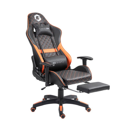 GAMEON Gaming Chair with Foot Rest - Orange/Black