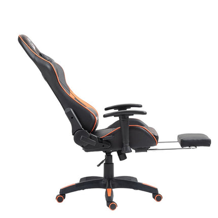 GAMEON Gaming Chair with Foot Rest - Orange/Black