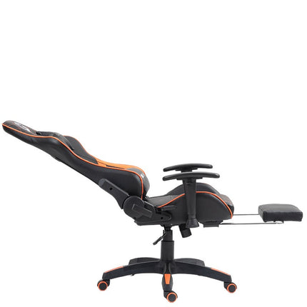GAMEON Gaming Chair with Foot Rest - Orange/Black