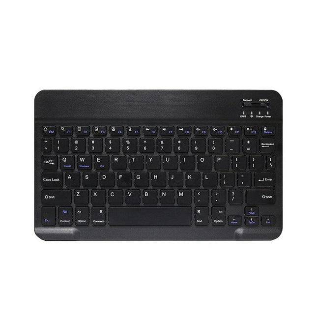 Gadgeton Rechargeable Wireless Bluetooth 10” Keyboard for Tablets, iPad, Smartphones, MacBook & Laptops (English) - Black