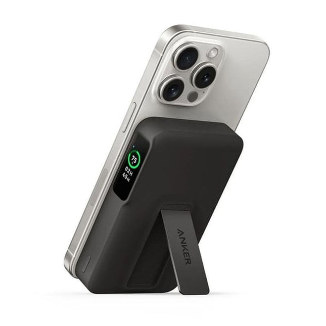 Anker MagGo 10000mAh Power Bank, 15W Ultra-Fast Magnetic Charging with Smart Display - Black