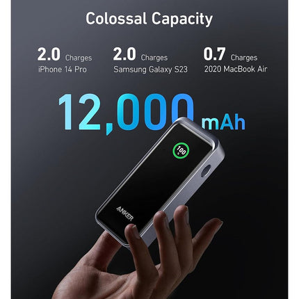 Anker Prime 12000mAh Power Bank (130W) Series 7 - Black