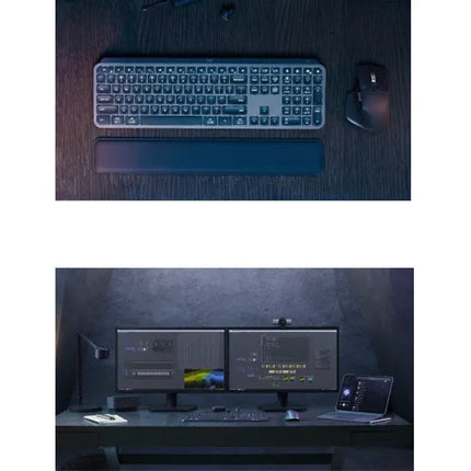 Logitech MX Keys S Wireless Keyboard, Low Profile, Fluid Precise Quiet Typing, Programmable Keys, Backlighting, Bluetooth, USB-C, for Windows PC, Linux, Chrome, Mac - Graphite
