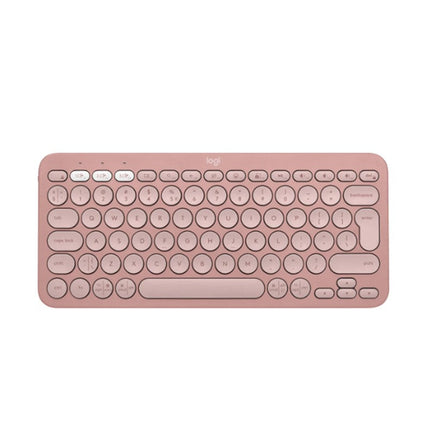Logitech PEBBLE KEYS 2 K380S Slim, Minimalist Bluetooth Keyboard with Customizable Keys - Tonal Rose