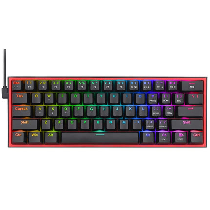 Redragon Fizz K617 60% Wired RGB Mechanical Gaming Keyboard (Red Switch) - Black