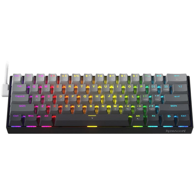 Redragon Fizz K617GGB 60% Wired RGB Mechanical Gaming Keyboard with 8K Magnetic Switch - Black
