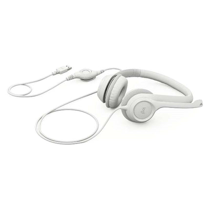 Logitech H390 USB Headset with Noise-Cancelling Mic - White