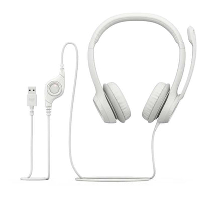 Logitech H390 USB Headset with Noise-Cancelling Mic - White