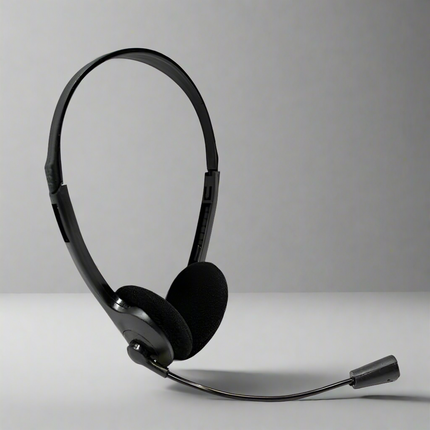 Hing Internet Talk Wired Headset With Microphone - Black