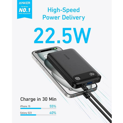 Anker Power Bank 10K, 22.5W, Black
