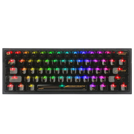 Redragon Fizz K617CTB 60% Wired RGB Mechanical Gaming Keyboard - Black Transparent