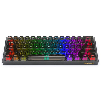 Redragon Fizz K617CTB 60% Wired RGB Mechanical Gaming Keyboard - Black Transparent