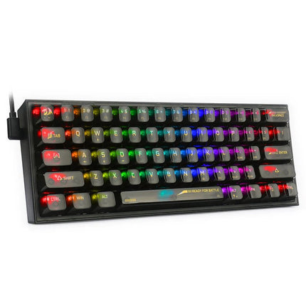 Redragon Fizz K617CTB 60% Wired RGB Mechanical Gaming Keyboard - Black Transparent
