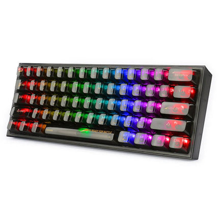 Redragon Fizz K617CTB 60% Wired RGB Mechanical Gaming Keyboard - Black Transparent