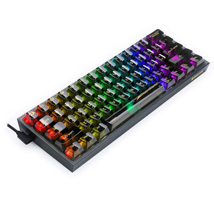 Redragon Fizz K617CTB 60% Wired RGB Mechanical Gaming Keyboard - Black Transparent