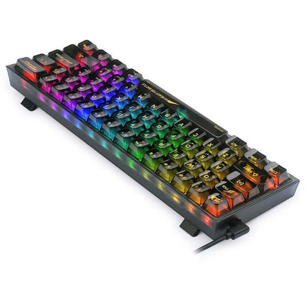 Redragon Fizz K617CTB 60% Wired RGB Mechanical Gaming Keyboard - Black Transparent