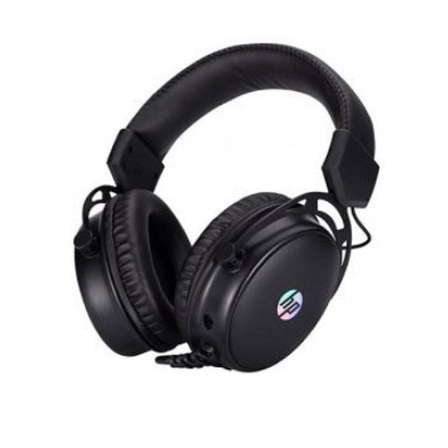 HP LED Backlight Multimedia Controls Wired Headset - Black