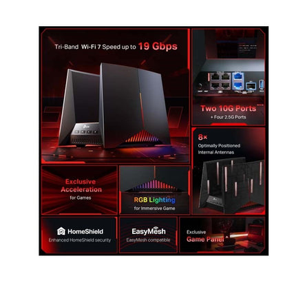TP-Link -BE19000 Tri-Band Wi-Fi 7 Gaming Router