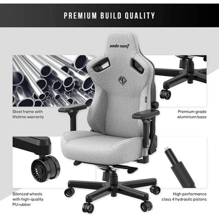 Anda Seat Kaiser Large Premium Ergonomic Gaming/Office Chair - Grey