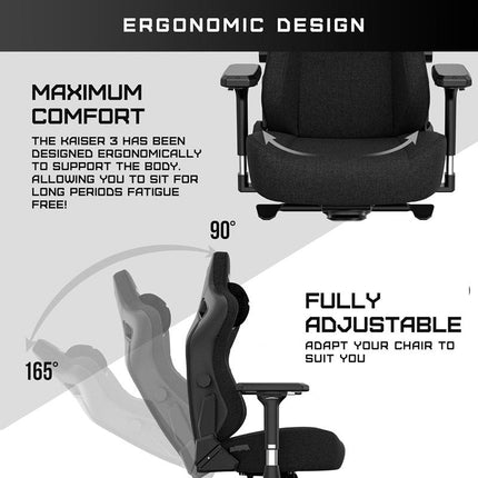 Anda Seat Kaiser Large Premium Ergonomic Gaming/Office Chair - White
