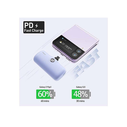 iWalk Linkme Pro Fast Charge 4800 mAh Pocket Battery Type-C With Battery Display, White