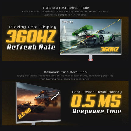 Twisted Minds 24'' FHD, 360Hz, 0.5 ms, Gaming VESA READY, With Speaker RGB, Adjustable Stand Gaming Monitor