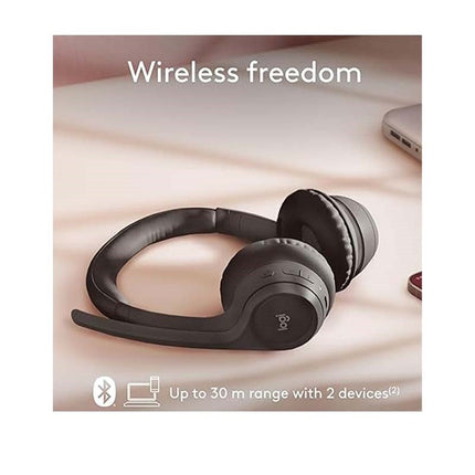 Logitech Zone 300 Wireless Bluetooth Headset With Noise-Canceling Mic - Midnight Black