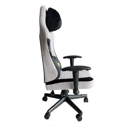 Black Bull Gaming Chair With Molded Headrest Up & Down - Fabric - Black/Grey