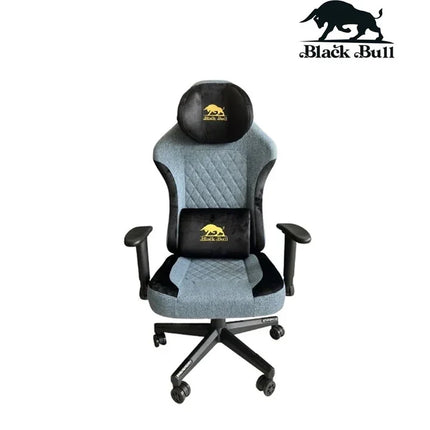 Black Bull Gaming Chair With Molded Headrest Up & Down - Fabric