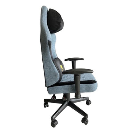 Black Bull Gaming Chair With Molded Headrest Up & Down - Fabric - Black/Blue