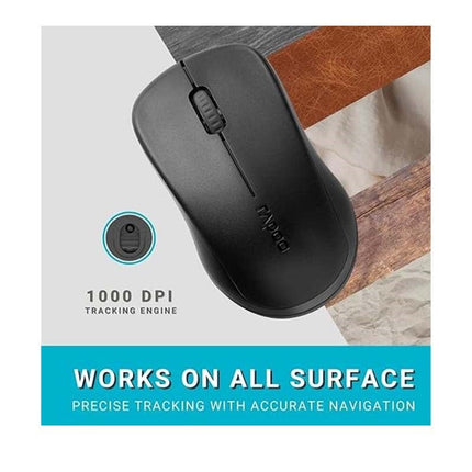 Rapoo 1620 Wireless Optical Mouse Black